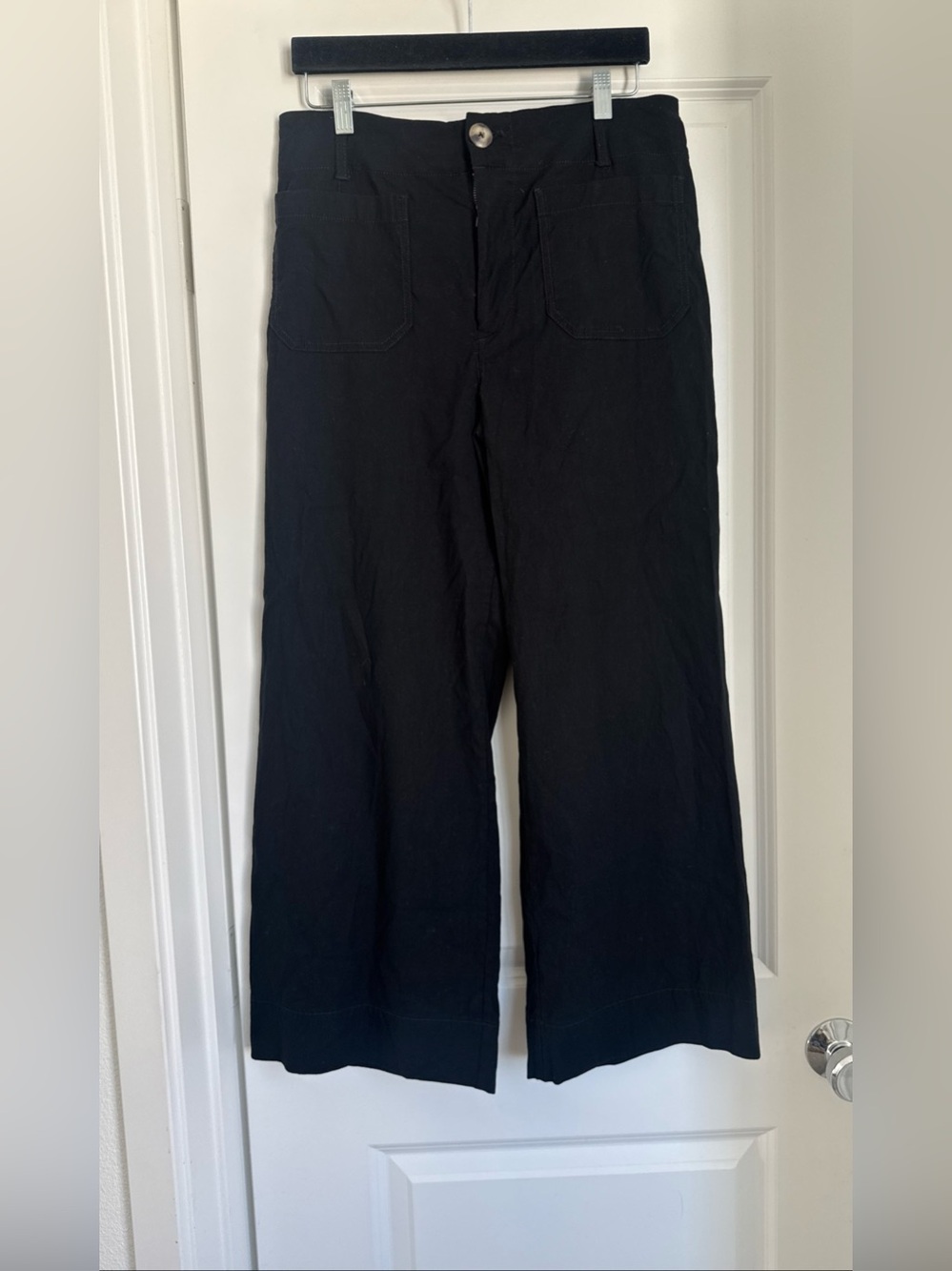 Maeve Anthropologie The Colette Magic Fabric Crop Pants Wide Leg Twill Chino 29 - Picture 2 of 6